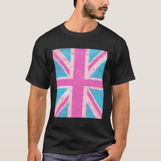 K Union Jack Uk Flag T-Shirt (Vorderseite)
