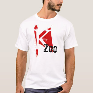 K-Zoo Kalamazoo ROTES KENNZEICHEN-ENTWURF T - T-Shirt