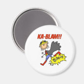 Ka Blam Mädchen Held Magnet (Vorderseite/Rückseite)