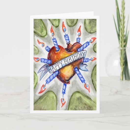 Ka-Boom Herz Karte (Vorderseite)