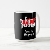 Ka- boomer fun one word minimalist cool trendy kaffeetasse (VorderseiteRechts)
