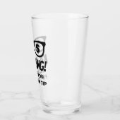 Ka-ching Dollarzeichen in den Augen benutzerdefini Glas (Links)