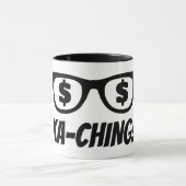 Ka-ching Dollarzeichen in den Augen Kaffeetasse (Zentrum)