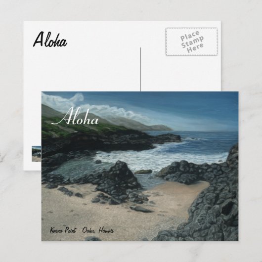 Ka`ena Point Post Card Postkarte (Vorne/Hinten)