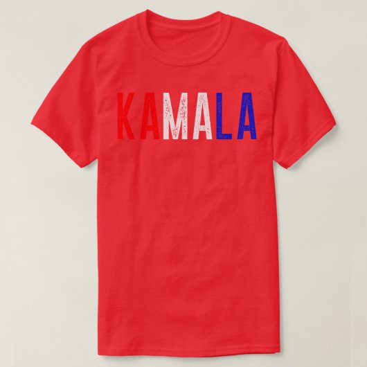 KA MA LA Kamala Red White Blue Hemd 2 T-Shirt (Design vorne)