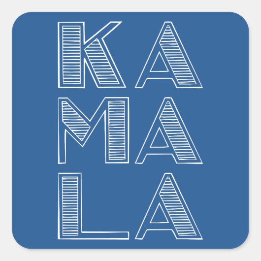 KA MA LA Stacks Text Harris für Präsident 2024 Quadratischer Aufkleber (Vorderseite)