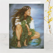 "Ka No'ono'o" painting by Lori Higgins. 8.5x11 Karte (Gelbe Blume)