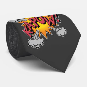 KA-POW! Comic-Book-Grafik Krawatte