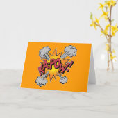 KA-POW! Comic-Buch-Grafik Karte (Gelbe Blume)