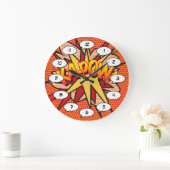 KA-POW Fun Comic Buch Moderne Typografie Große Wanduhr (Zuhause)