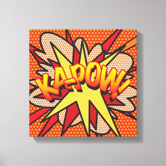 KA-POW Fun Modernes Comic Pop Kunst, Dichtung und Leinwanddruck (Vorderseite)