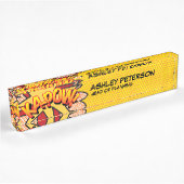KA-POW Fun Retro Comic Book Namensplakette