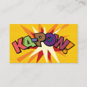 KA-POW Fun Retro Comic Book Visitenkarte (Vorderseite)