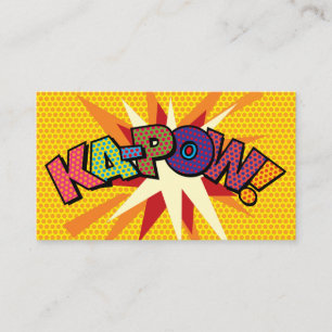 KA-POW Fun Retro Comic Book Visitenkarte