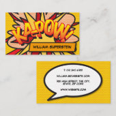 KA-POW Fun Retro Comic Book Visitenkarte (Vorne/Hinten)