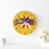 KA-POW Fun Retro Comic Bucht Pop Große Wanduhr (Zuhause)