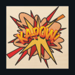 KA-POW Fun Retro Comic Pop Kunst, Dichtung und Mus Holzdruck<br><div class="desc">Ein lustiges,  cooles und trendiges Retro-Comic Buch Pop art-inspiriert Design,  das die Wanne,  zap,  pow in den Tag legt. Das ideale Geschenk für Superhelden,  Freunde,  Familie oder als Leckerei für sich selbst. Entworfen von ComicBookPop© unter www.zazzle.com/comicbookpop*</div>