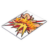 KA-POW Fun Retro Comic Pop Kunst, Dichtung und Mus Notizblock (Linke Seite)