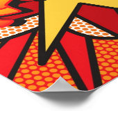 KA-POW Fun Retro Comic Pop Kunst, Dichtung und Mus Poster (Ecke)