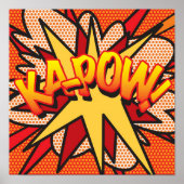 KA-POW Fun Retro Comic Pop Kunst, Dichtung und Mus Poster (Vorne)