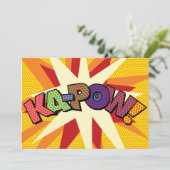 KA-POW Ihre Nachricht Sprechblase Spaß Retro Ankündigung (Stehend Vorderseite)