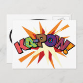 KA-POW Ihre Nachricht Sprechblase Spaß Retro Postkarte (Vorne/Hinten)