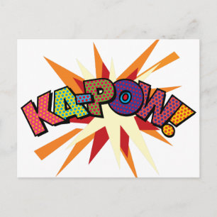 KA-POW Ihre Nachrichten-Sprechblase Lustig Retro Postkarte