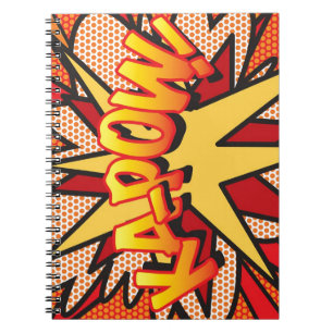 KA-POW Lustige Retro-Comic-Book-Pop-Art Notizblock