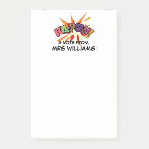 KA-POW Personalisiertes Lustiges Farbkomisches Buc Post-it Klebezettel