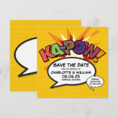 KA-POW Termin vormerken Lustige Retro-Comic-Book-P Save The Date (Vorne/Hinten)