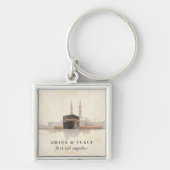 Kaaba Eid Mubarak Premium | Islamic Gift Keepsake Schlüsselanhänger (Vorne)