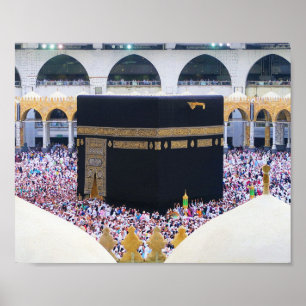 Kaaba Mekka Arafa Pilgerfahrt Haddsch Saudi-Arabie Poster