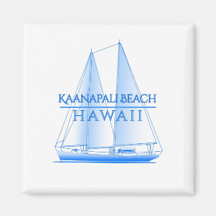 Kaanapali Beach Coastal Nautical Segelschiff Magnet