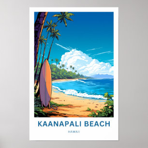 Kaanapali Beach Hawaii Reisen Print Poster