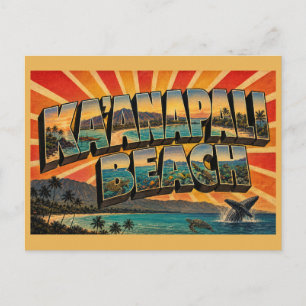 Kaanapali Beach Hawaii Weißer Sand Korallenriff Ku Postkarte