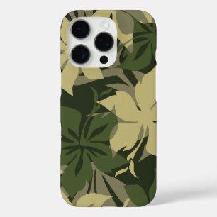 Kaanapali Camo Hawaiian Hibiscus Olive iPhone 16 Pro Hülle