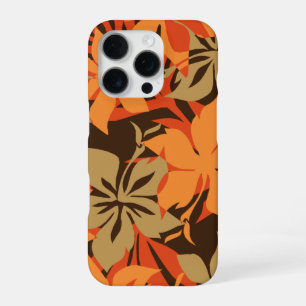 Kaanapali Camo Hawaiianischer Hibiskus Orange iPhone 16 Pro Hülle