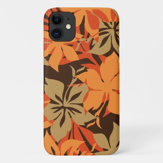 Kaanapali Camouflage Hawaiian Hibiskus Orange Case-Mate iPhone Hülle (Rückseite)