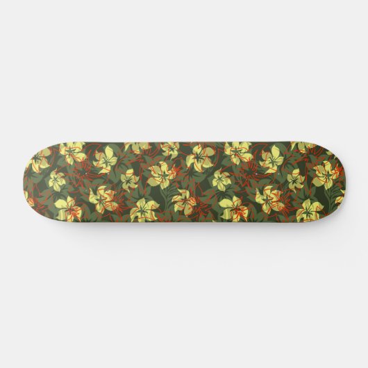 Kaanapali Camouflage Hawaiian Skateboard (Horizontal)