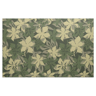 Kaanapali Camouflage Hawaiianischer Hibiskus Flora Stoff