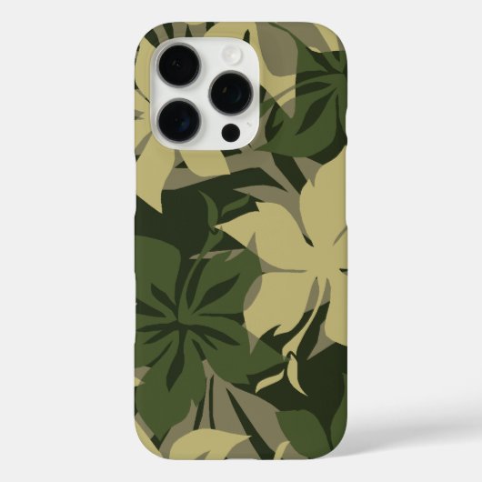 Kaanapali Camouflage Hawaiianischer Hibiskus Olive Case-Mate iPhone Hülle (Rückseite)