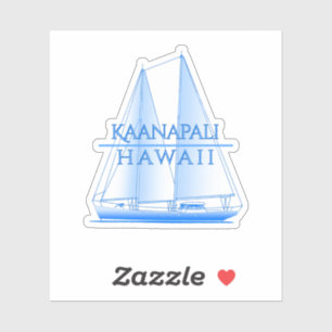Kaanapali Coastal Nautical Segelschiff Aufkleber