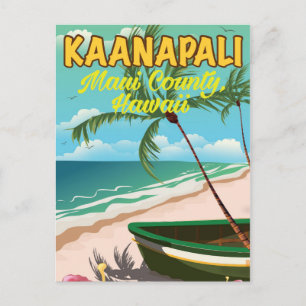 Kaanapali Maui Landkreis Hawaii Reiseposter Postkarte