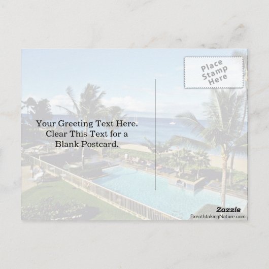 Kaanapali Resorts - Maui Postkarte (Rückseite)