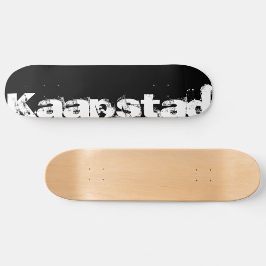 Kaapstad Cool Urban Style In Worn Black And White Skateboard (Horizontal)