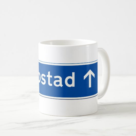Kaapstad Road sign Kaffeetasse (VorderseiteRechts)