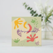 kaart bedankt met abstracte bloem dankeskarte (Stehend Vorderseite)