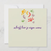 kaart bedankt met abstracte bloem dankeskarte (Rückseite)