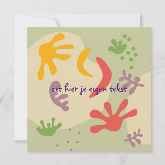 kaart bedankt met abstracte bloem dankeskarte (Vorderseite)