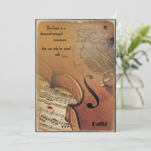 Kaart enkel Hafiz - thousend-stringed instrument (Stehend Vorderseite)